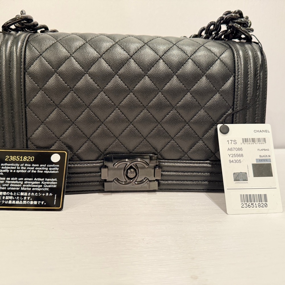 Chanel Medium Boy So Black Caviar